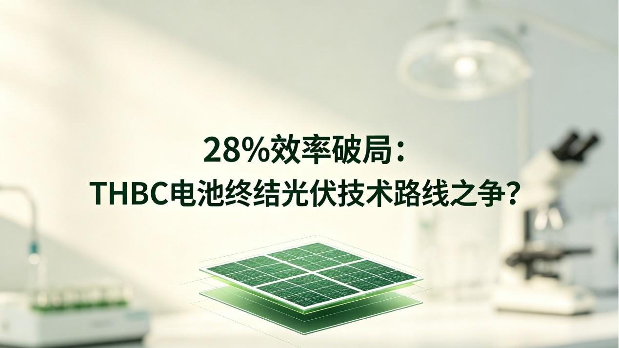 28%效率破局：THBC电池终结光伏技术路线之争？