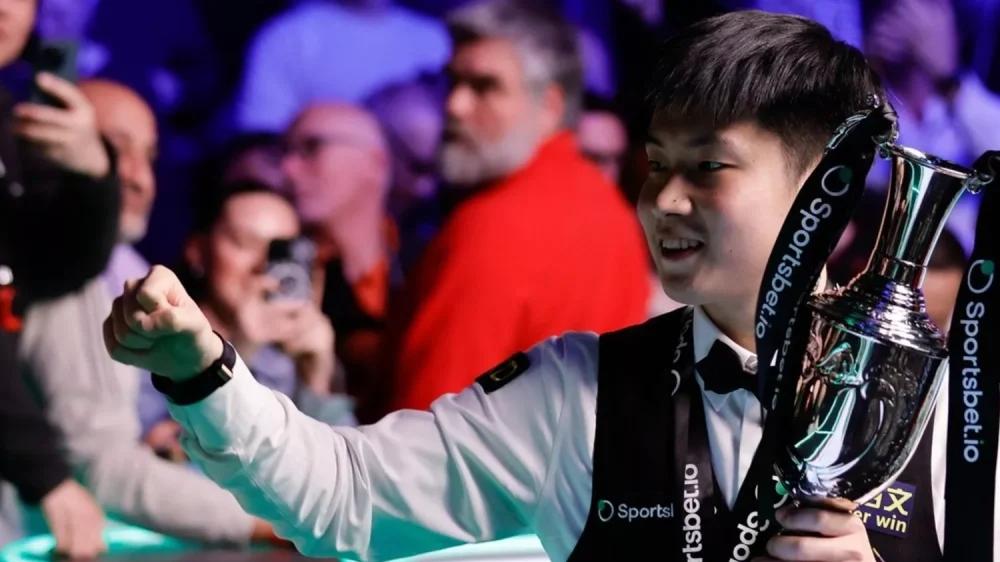 2026年斯诺克巡回锦标赛封王后赵心童发表夺冠感言，剑指世锦赛卫冕
