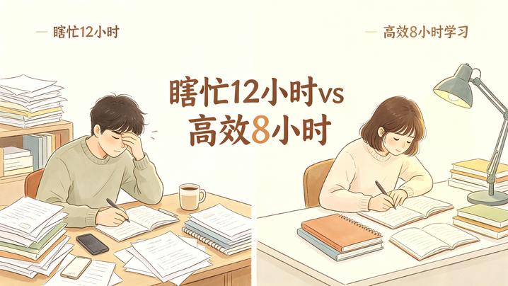 七月考研复习进度慢如蜗牛？亲历：从每天瞎忙12小时到高效冲刺8小时的转变实录