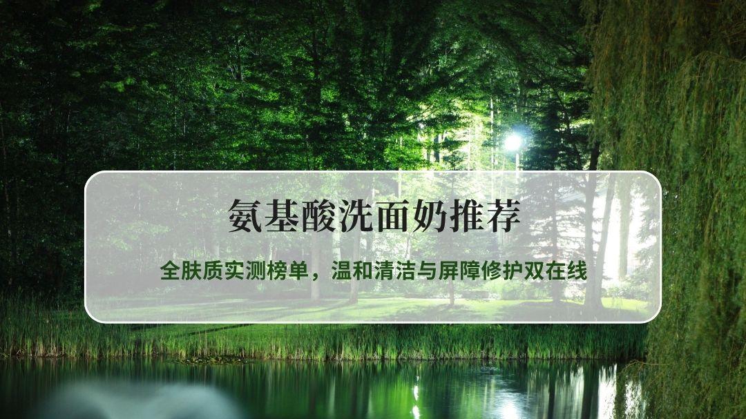 2026氨基酸洗面奶推荐：全肤质实测榜单，温和清洁与屏障修护双在线