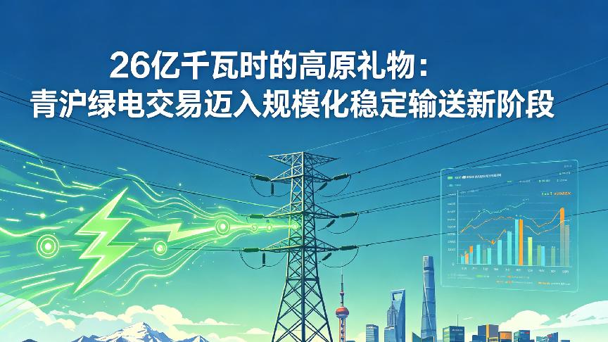 26亿千瓦时的高原礼物：青沪绿电交易迈入规模化稳定输送新阶段