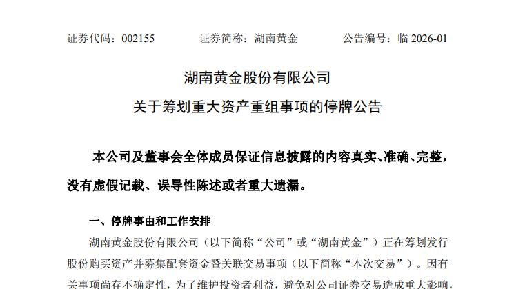 重磅！湖南黄金突然出手，拟收购两家金企，超大型金矿引爆淘金热！