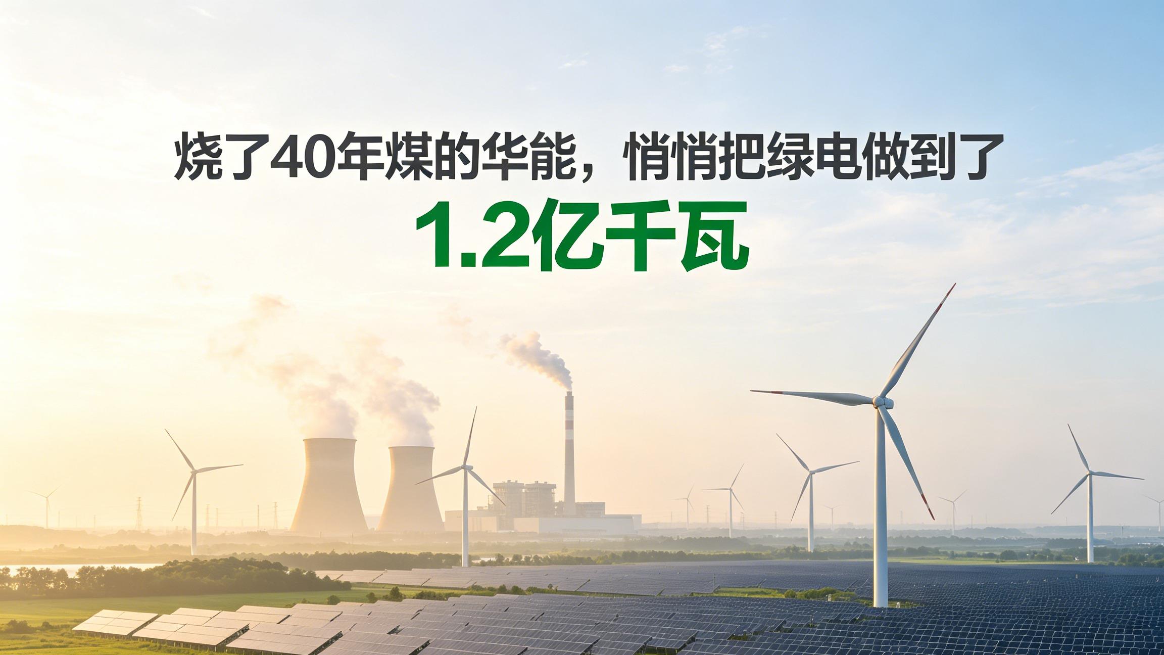 烧了40年煤的华能，悄悄把绿电做到了1.2亿千瓦