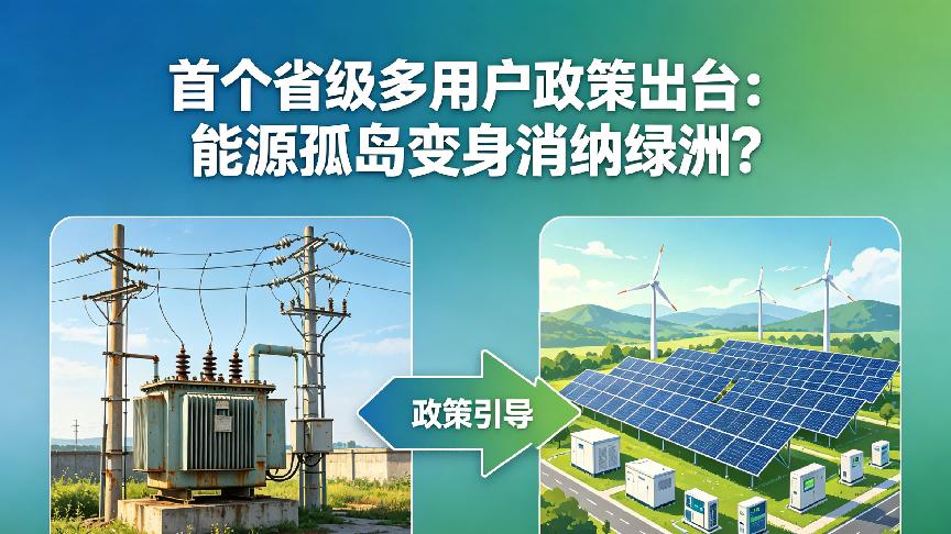 首个省级多用户政策出台，能源孤岛如何变身消纳绿洲？