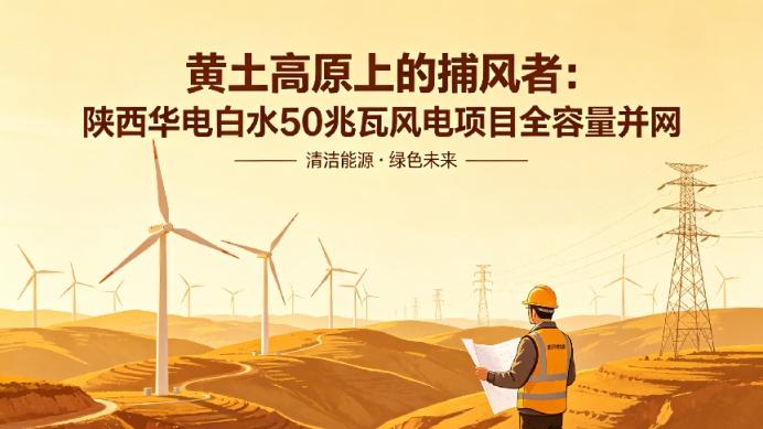 黄土高原上的捕风者：陕西华电白水50兆瓦风电项目全容量并网