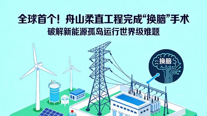 舟山柔直工程完成“换脑”手术，破解新能源孤岛运行世界级难题