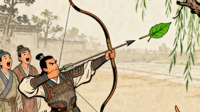 武将系列｜养由基：百步穿杨神臂将，饮羽遗风照春秋的春秋猛将