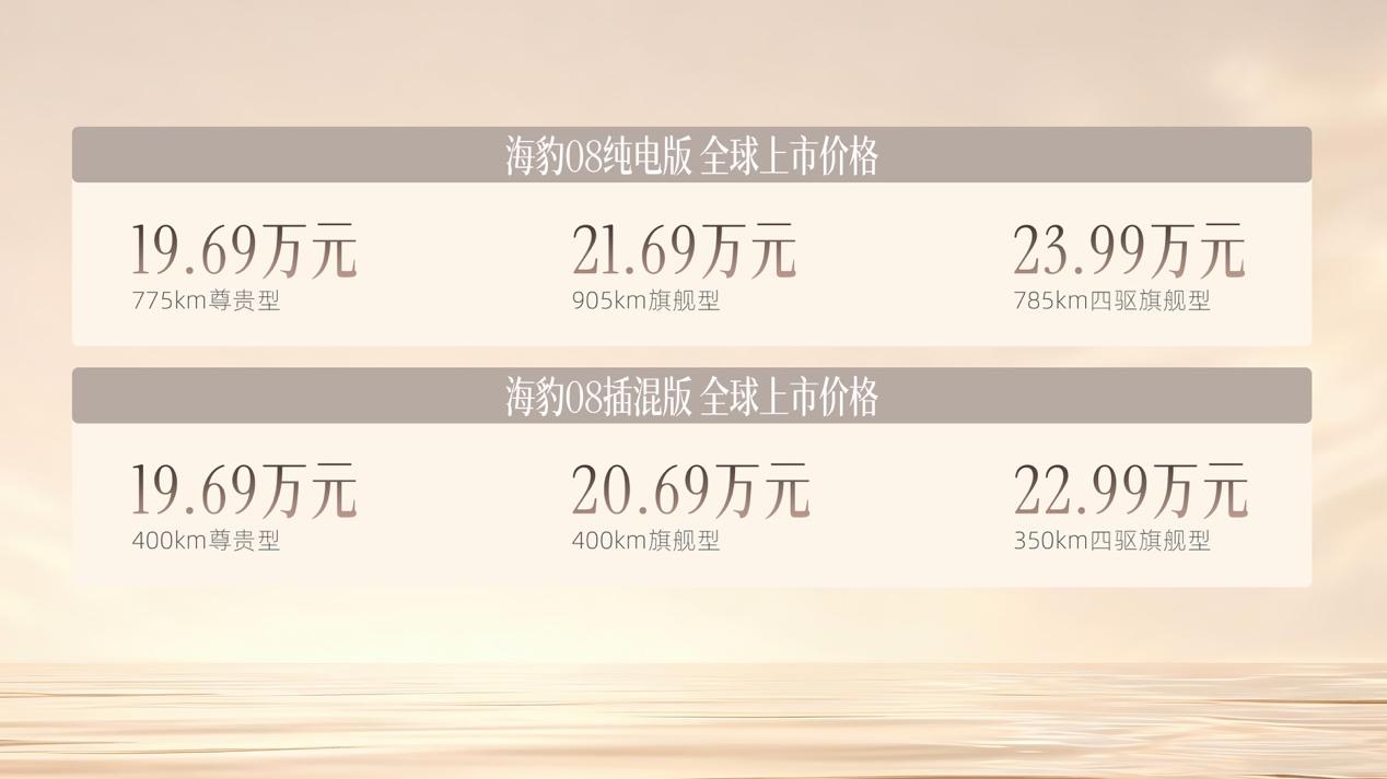 19.69万起售价百万级体验！30万以内最全能的旗舰家轿比亚迪海豹08上市