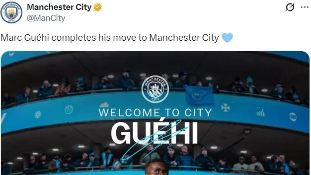 官方：曼城签下格伊！赫罗纳将租借巴萨门将！梅努将留在曼联！