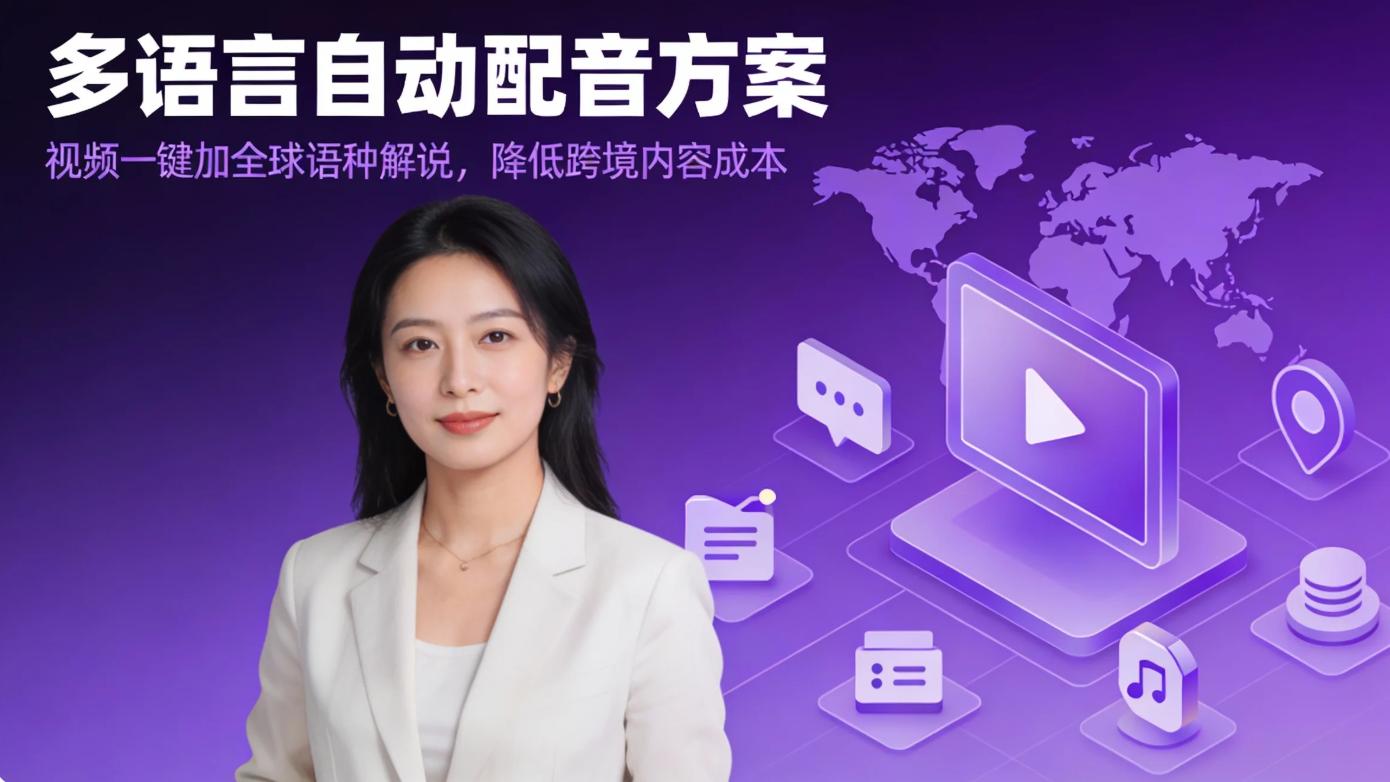 多语言自动配音怎么做？视频一键加全球语种解说的素材方案