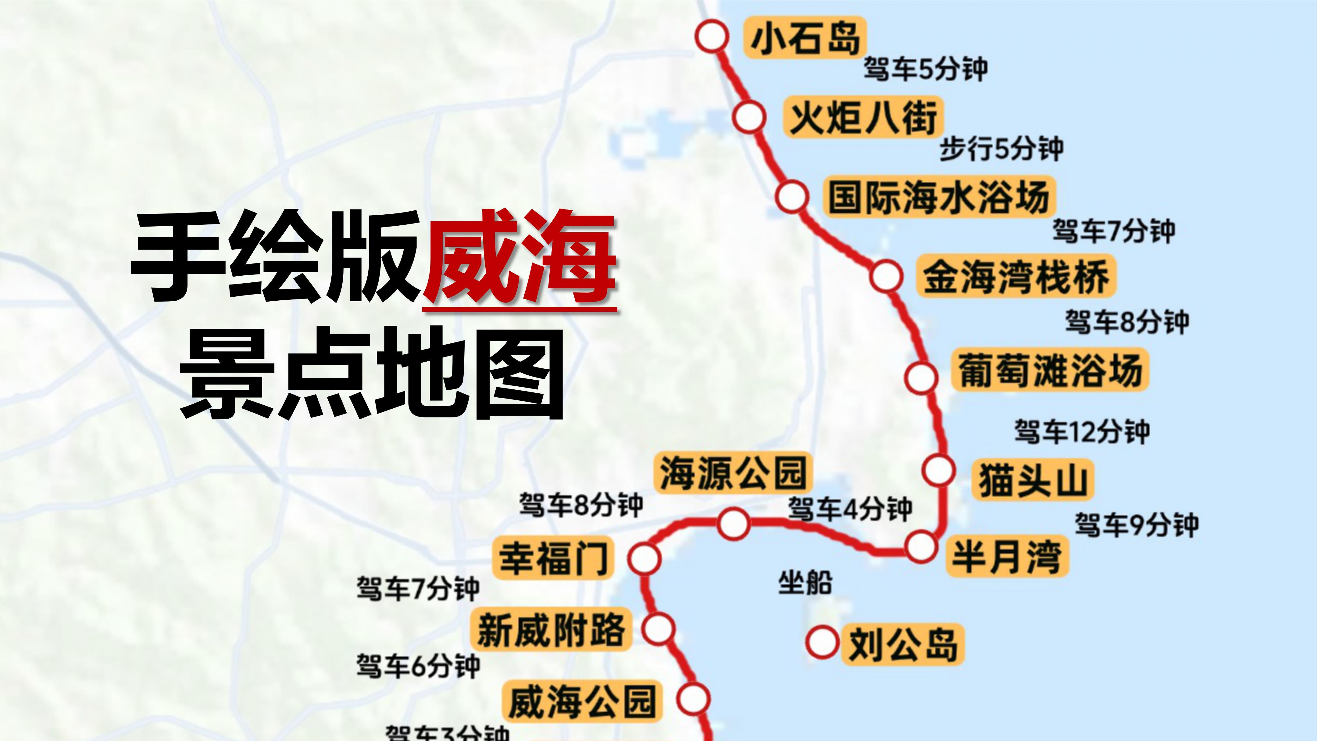 一张图说明白，威海怎么玩不绕路