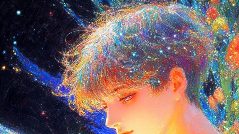 治愈系萤火精灵厚涂插画