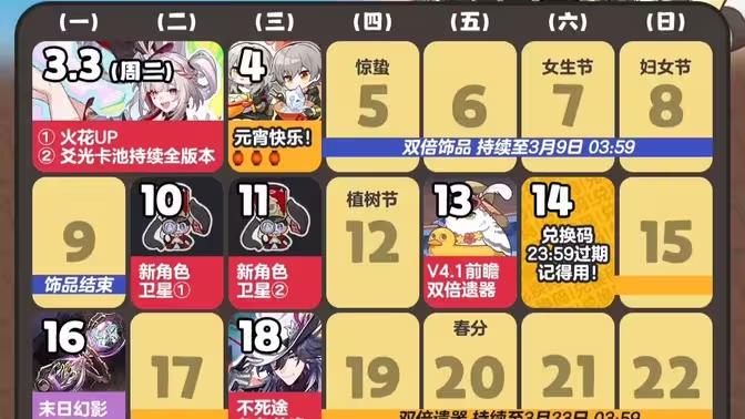 《原神》3月活动日历，错过爆亏！6.5版本5个活动别错过