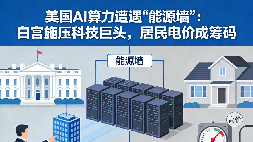 美国AI算力遭遇“能源墙”：白宫施压科技巨头，居民电价成筹码