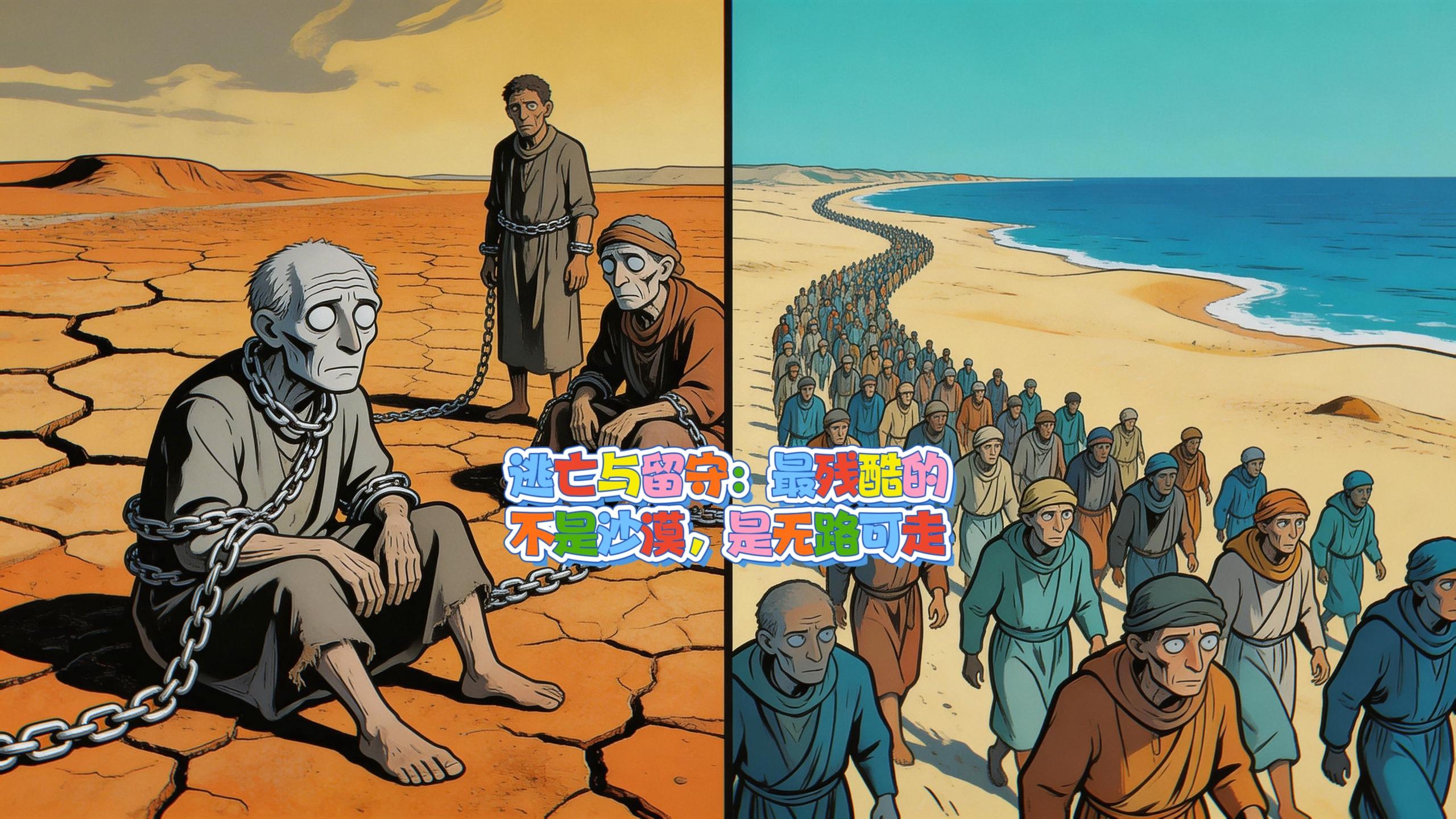 在这片连河都懒得流的地方，人却成了唯一的液体