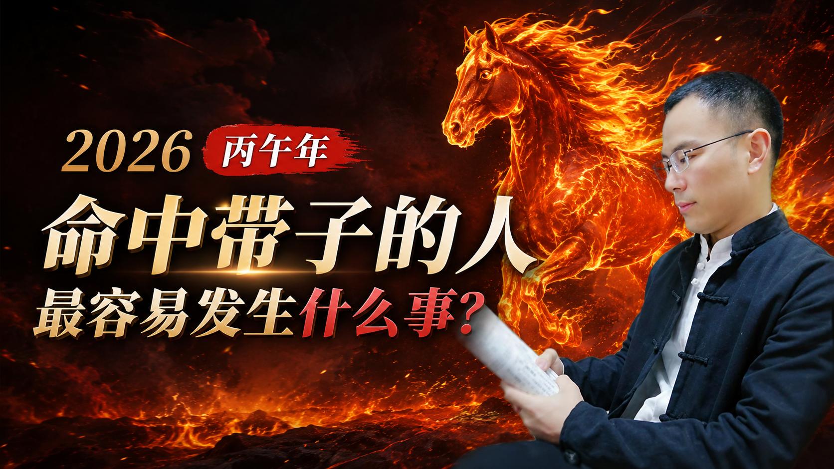 【子午冲】命中带子的人，2026丙午年最容易发生什么事？