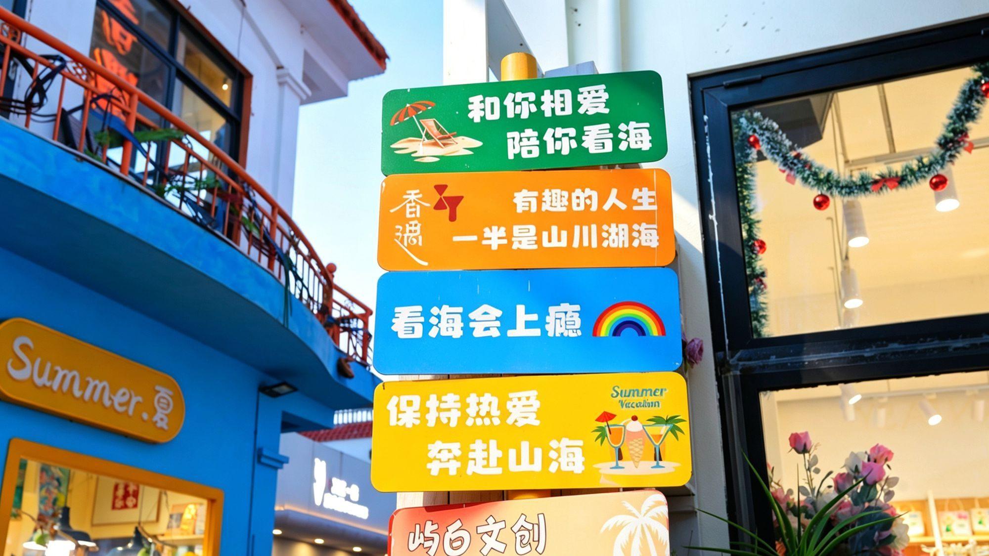 三亚天涯小镇，走进蓝白秘境，追一场海边日落，感受三亚独有浪漫