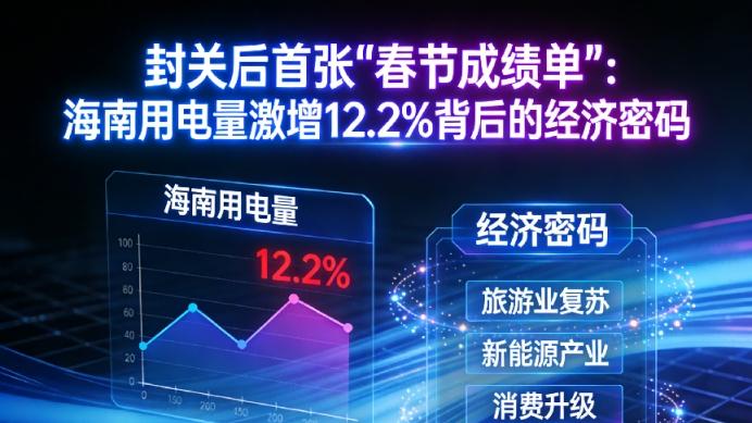 封关后首张“春节成绩单”：海南用电量激增12.2%背后的经济密码
