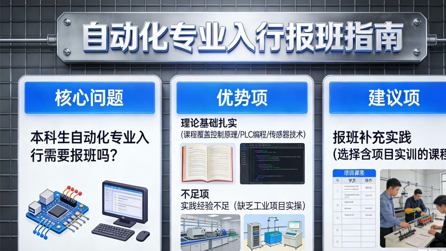 本科生自动化专业入行需要报班吗？