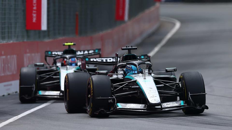 F1加拿大站冲刺赛：内斗！拉塞尔与安东内利，梅奔包揽冠亚