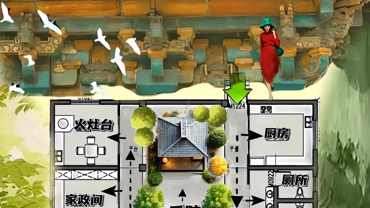 一院藏天地，最懂540㎡，布局分区智慧，是二进院精髓，有福相！