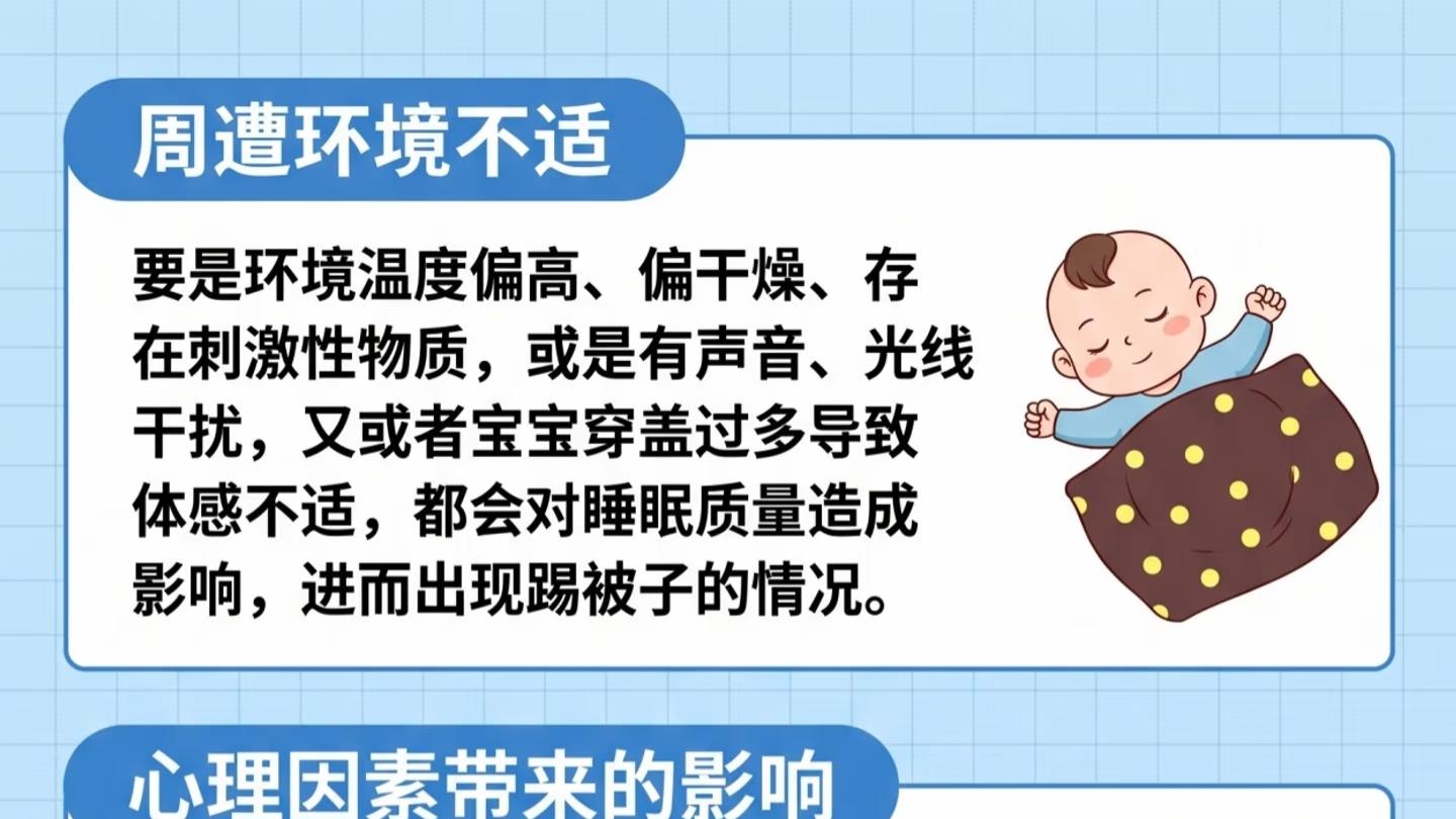 宝宝睡觉爱踢被子？该怎么改善？