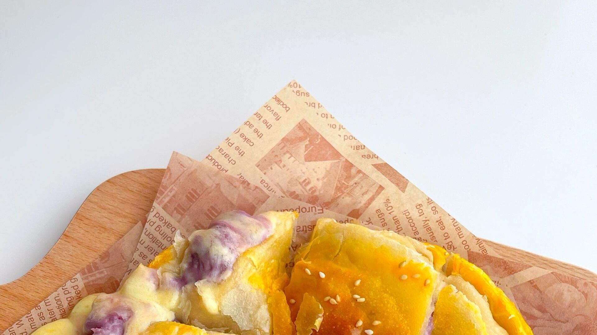 爆浆芝士芋泥饼：外酥里糯，一口拉丝的甜蜜暴击