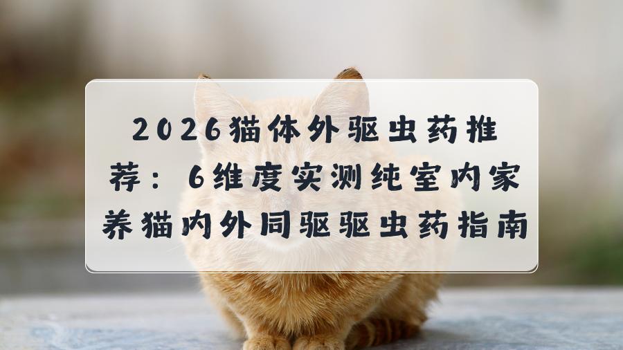 2026猫体外驱虫药推荐：6维度实测纯室内家养猫内外同驱驱虫药指南