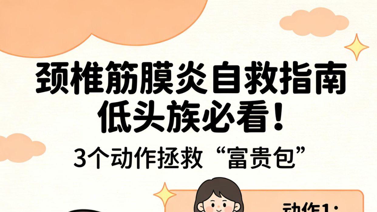低头族必看！3个动作把‘富贵包’揉没，脖子轻10斤