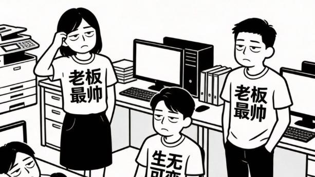 公司让穿文化衫印 “老板最帅”，我穿着去见了客户