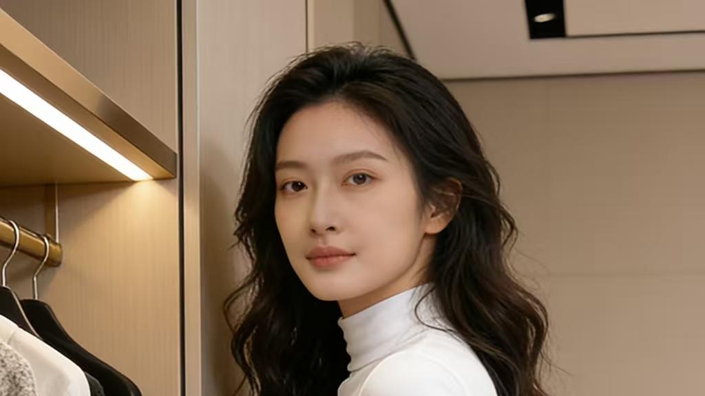 白色套装，华丽与简约，造型温柔又具有高级感。