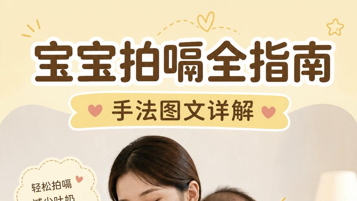 拍嗝是新手家长的必修课！掌握这5种温柔手法，让宝宝告别吐奶胀气安稳睡