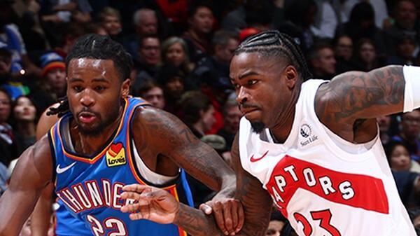 残阵雷霆力克猛龙，拿下3连胜！鸭梨杰威缺阵，华莱士27分8板7助