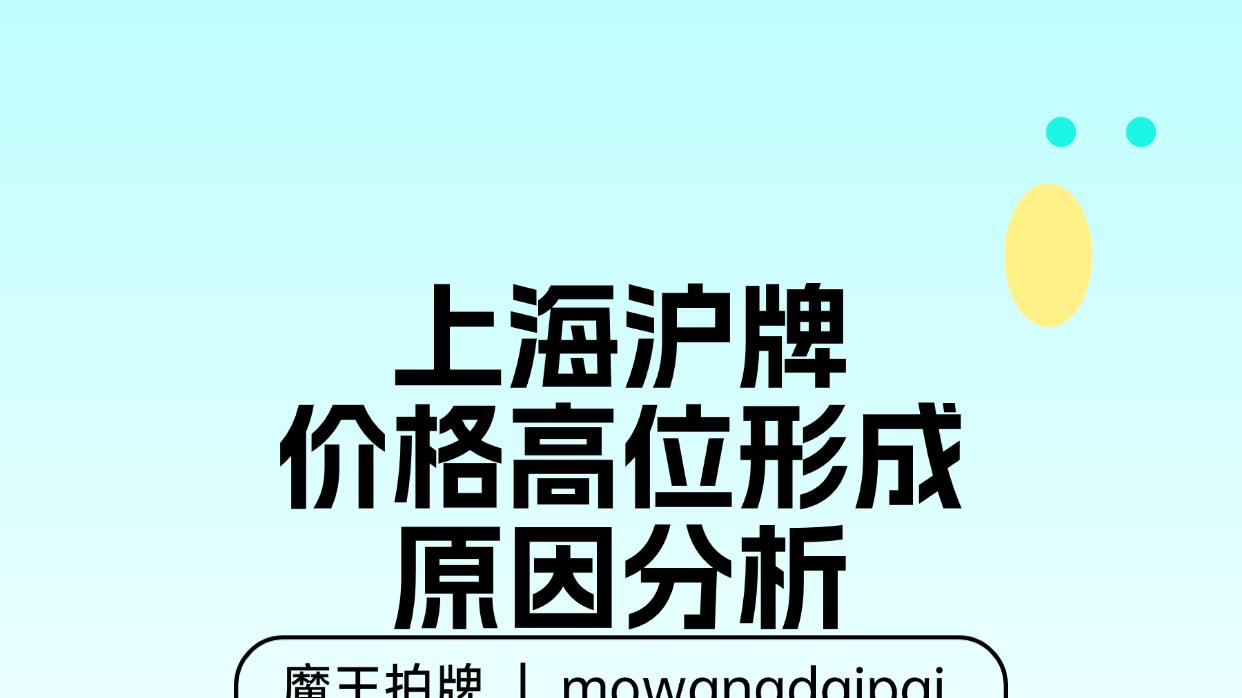 上海沪牌价格高位形成原因分析