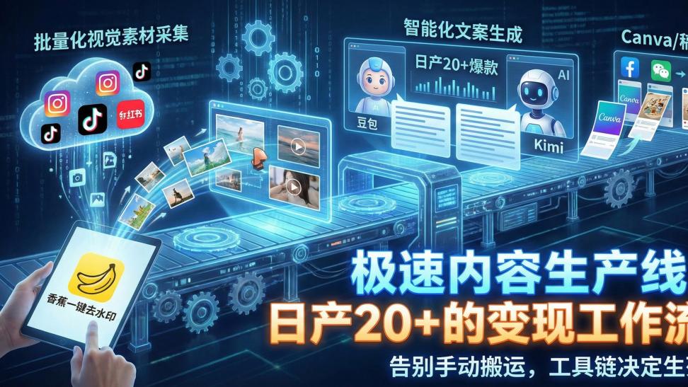 自媒体人必看：如何利用 AI 工具实现“一人抵一个团队”的极速工作流