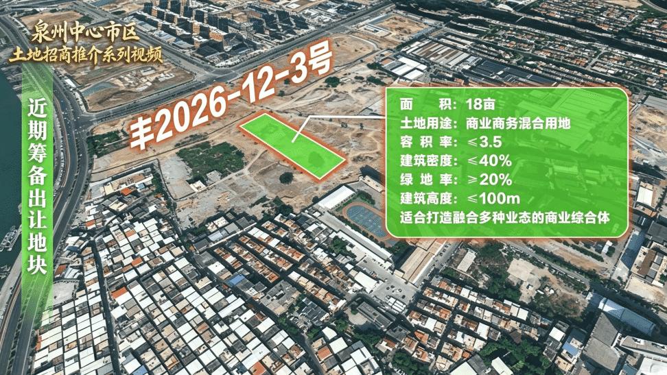 来了！限高百米，泉州东海活力区将再出两宗地，占地超36亩…
