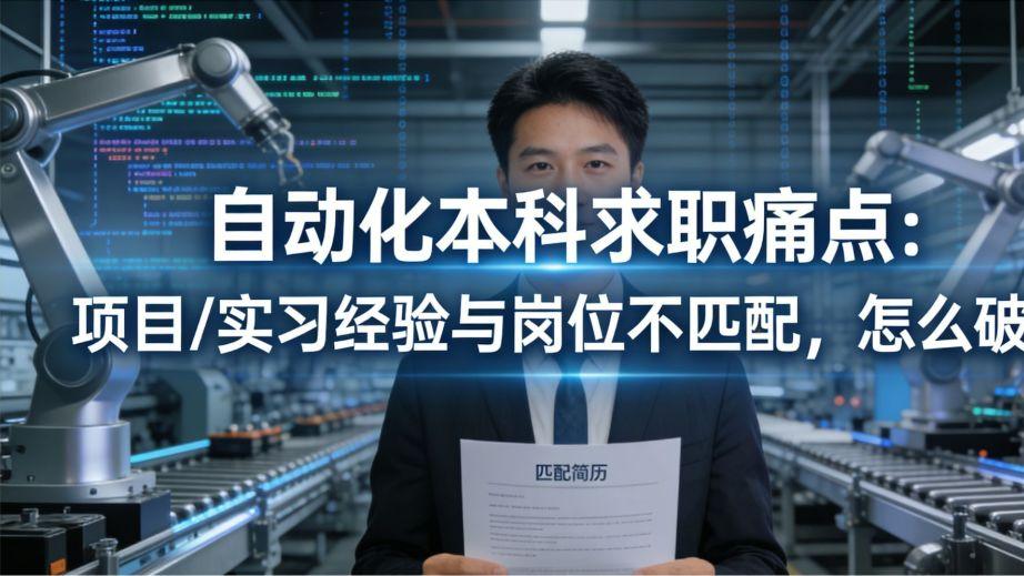 自动化本科求职：设备维护经验还在往简历里面写....
