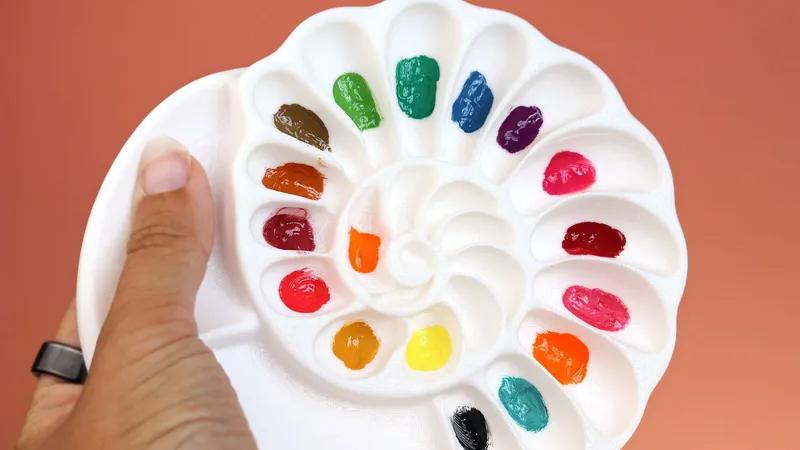 3D打印调色板手板模型过程-齐乐手板