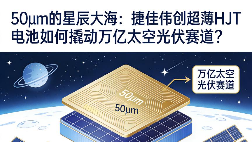 50μm星辰大海：捷佳伟创超薄HJT电池如何撬动万亿太空光伏赛道？
