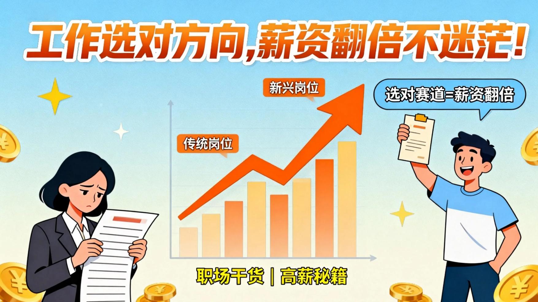 工作选对方向, 薪资翻倍不迷茫!