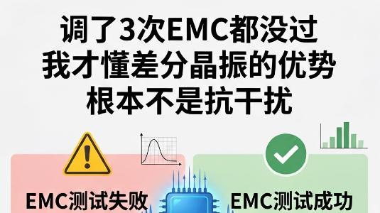 【调了3次EMC都没过，我才懂差分晶振的优势根本不是抗干扰】
