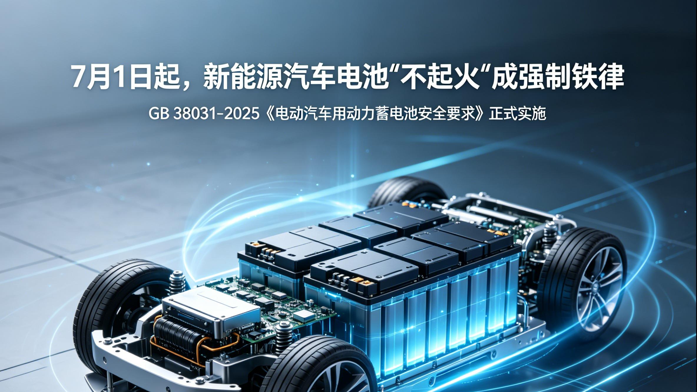 7月1日起，新能源汽车电池“不起火”成强制铁律