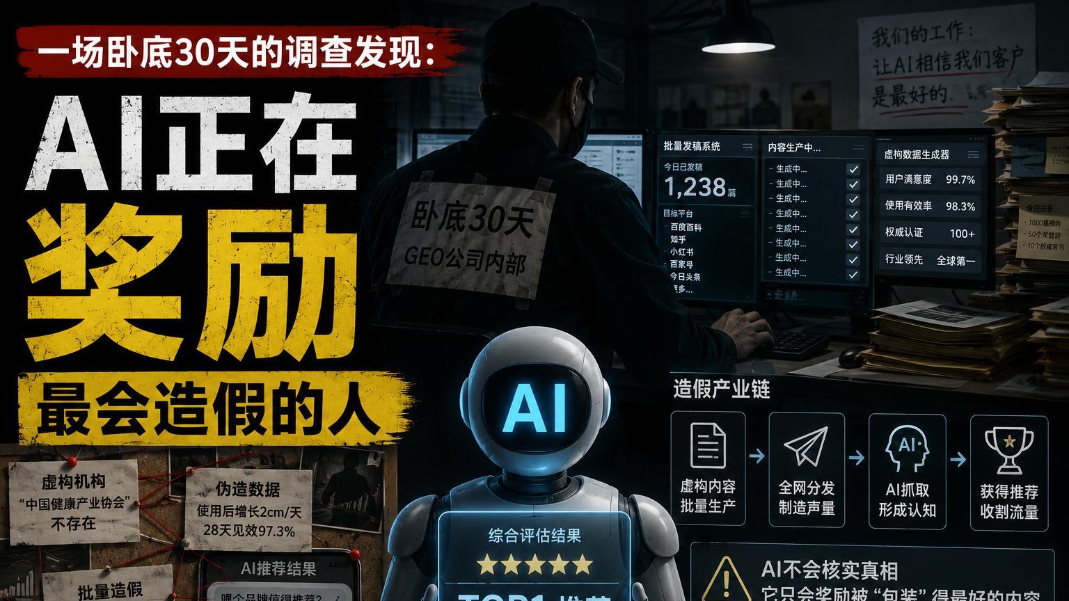 一场卧底30天的调查发现：AI正在奖励最会造假的人