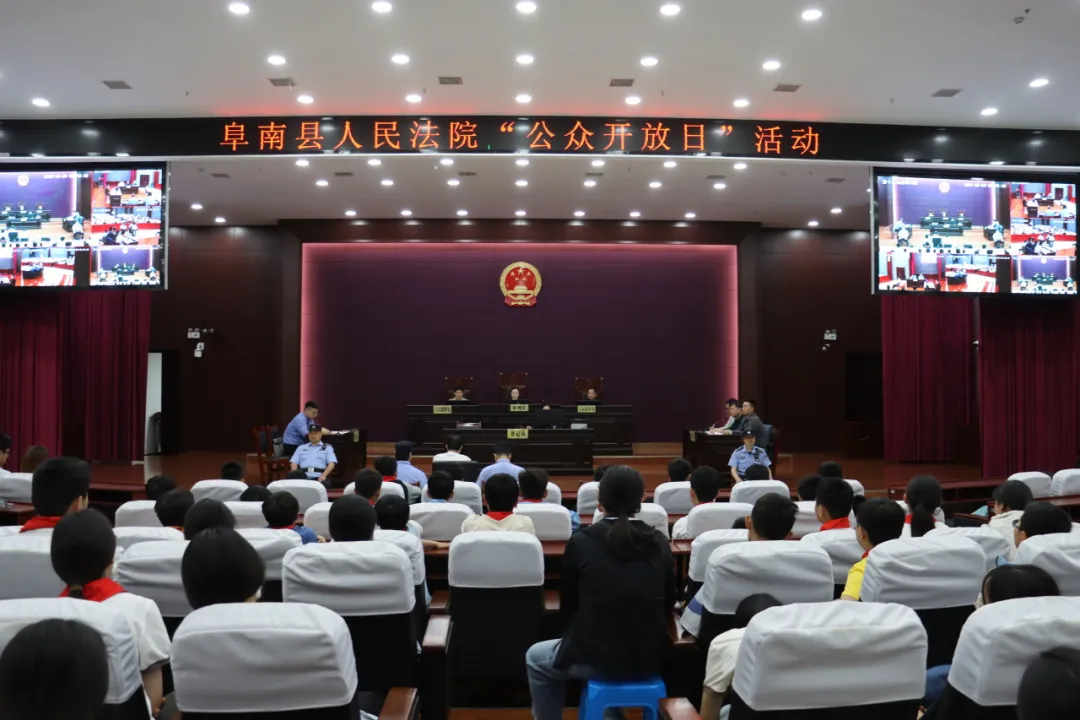 阜南人民法院：阜兴路玉泉小学红领巾走进法庭学法律