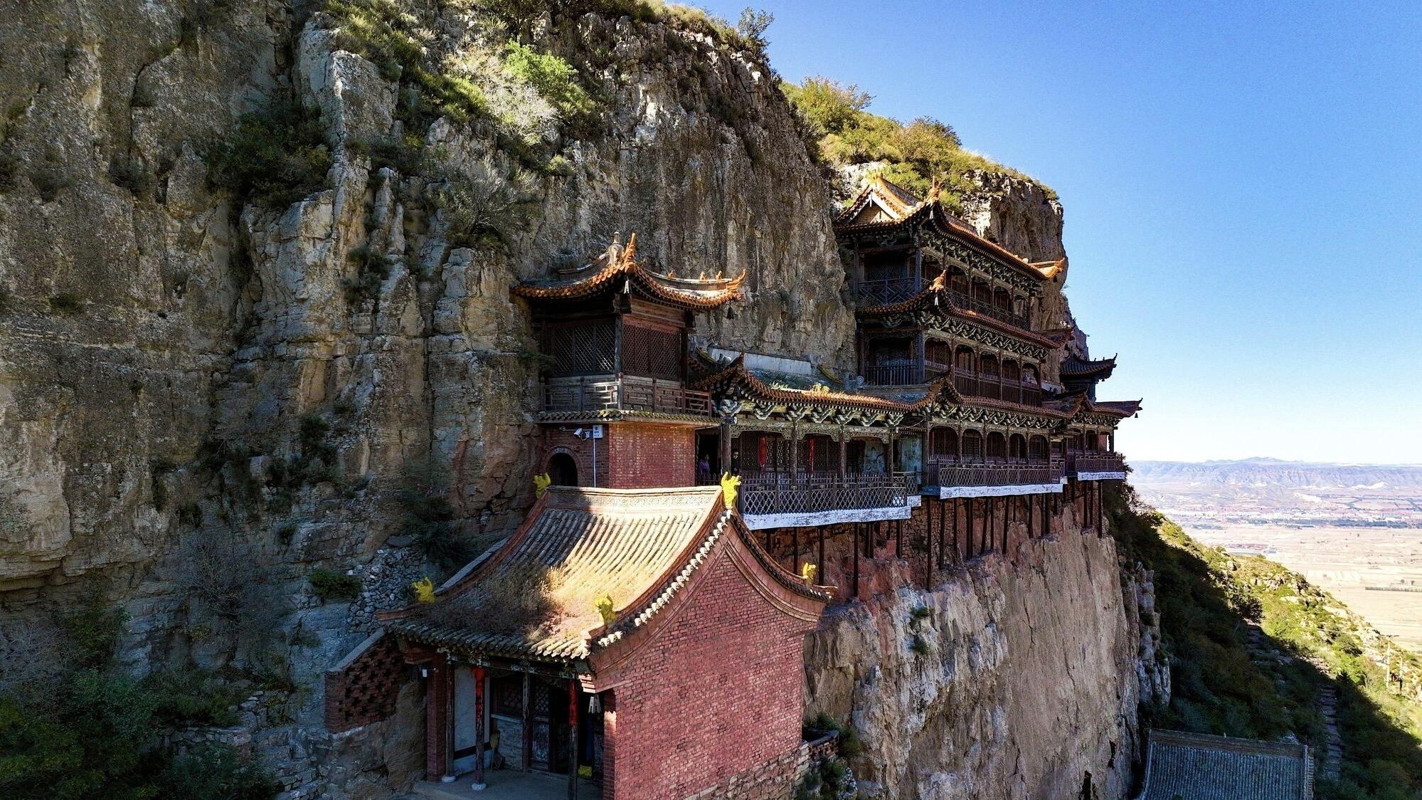 恒山悬空寺临时关闭，大同这座同款悬空古寺值得奔赴