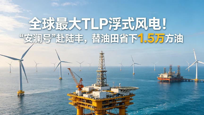 全球最大TLP浮式风电"安澜号"，替油田省下1.5万方油