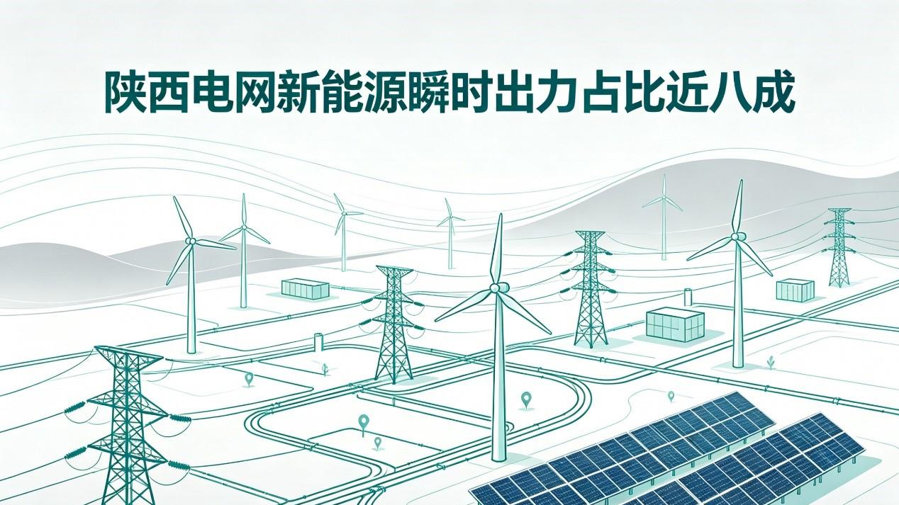 陕西电网新能源瞬时出力占比近八成，高比例时代来临