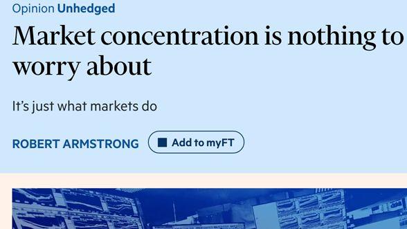 美股市场集中度引关注 外媒称无需担忧
