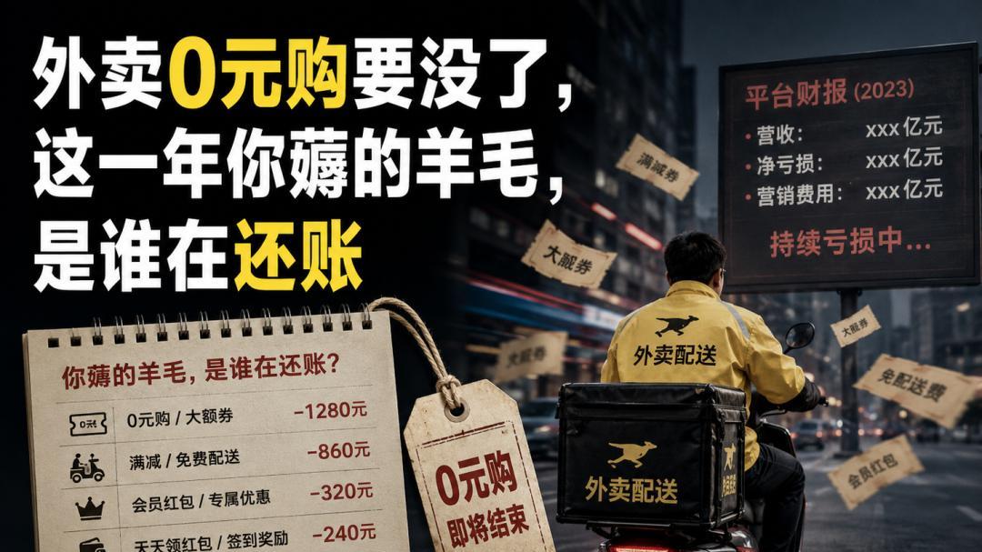 外卖0元购要没了，这一年你薅的羊毛，是谁在还账