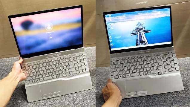 小众富士通笔记本电脑，15.6英寸1080p屏幕，全键盘设计流畅办公